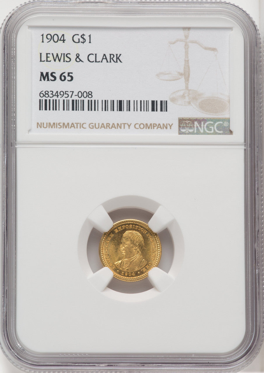 1904 G$1 Lewis and Clark Commemorative Gold NGC MS65 (766686008)