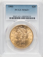 1903 $20 Liberty Double Eagle PCGS MS63+