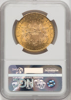 1900 $20 Brown Label Liberty Double Eagle NGC MS63+
