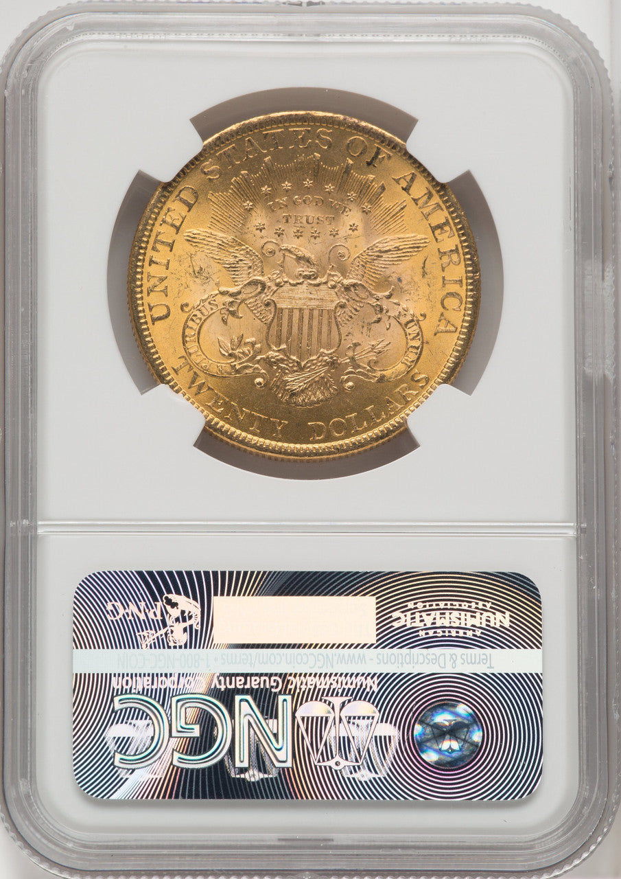 1900 $20 Brown Label Liberty Double Eagle NGC MS63+