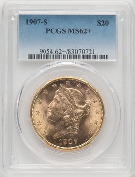 1907-S $20 Liberty Double Eagle PCGS MS62+