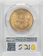 1873 $20 OPEN 3 CAC Liberty Double Eagle PCGS MS61 (766306014)