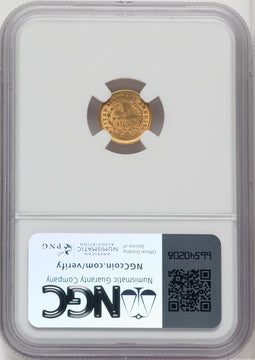 1854 G$1 Type One Gold Dollar NGC MS65