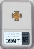 1854 G$1 Type One Gold Dollar NGC MS65