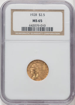 1928 $2.50 Indian Quarter Eagle NGC MS65 (765977001)