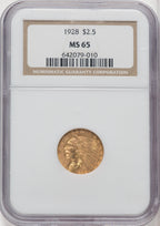 1928 $2.50 Indian Quarter Eagle NGC MS65 (765977001)