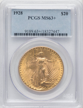 1928 $20 Saint-Gaudens Double Eagle PCGS MS63+