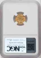 1874 G$1 Gold Dollar NGC MS64