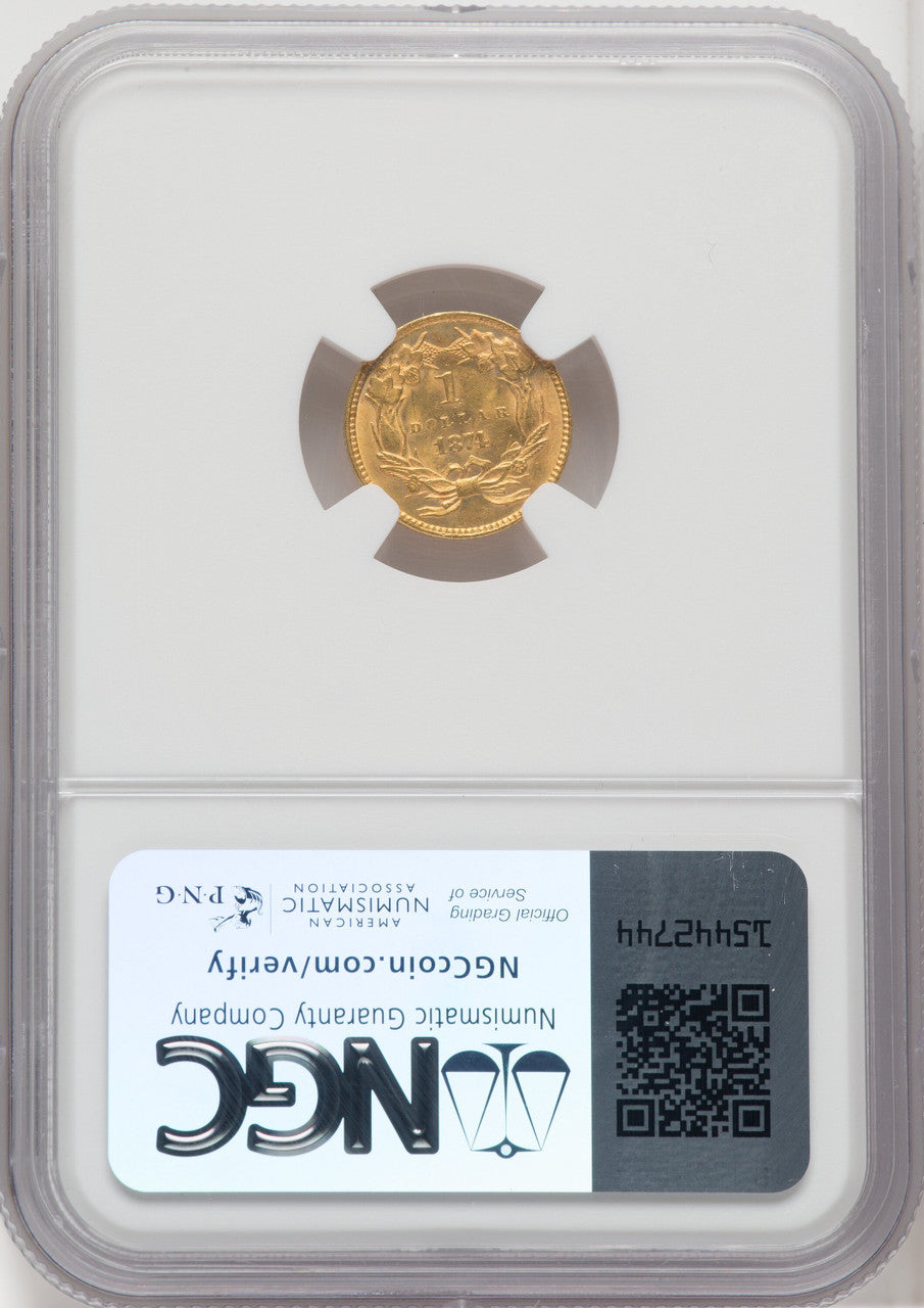 1874 G$1 Gold Dollar NGC MS64