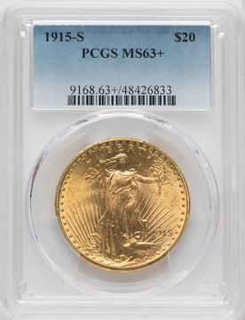 1915-S $20 Saint-Gaudens Double Eagle PCGS MS63+