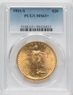 1915-S $20 Saint-Gaudens Double Eagle PCGS MS63+