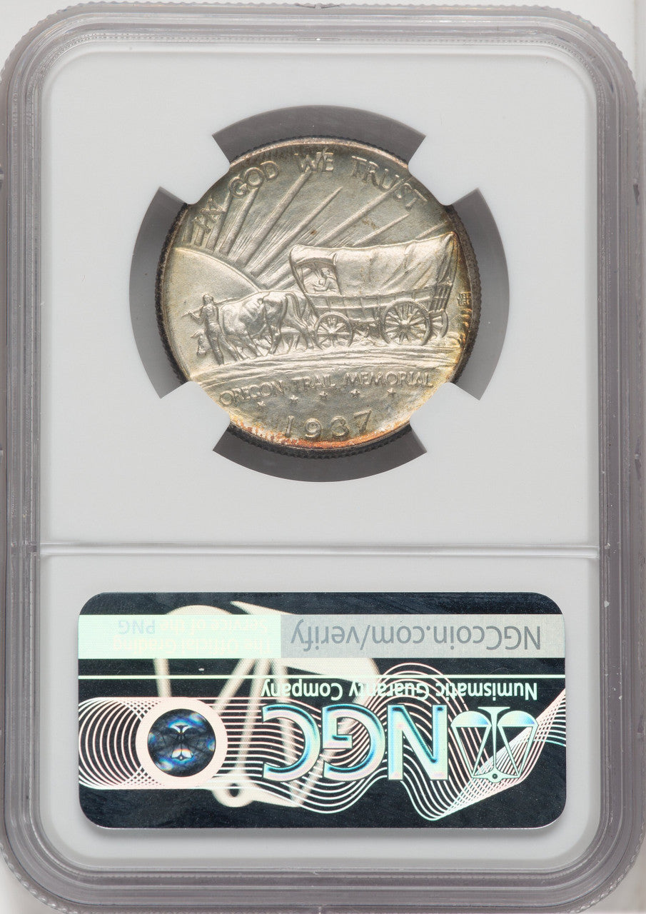 1937-D 50C Oregon Commemorative Silver NGC MS67+