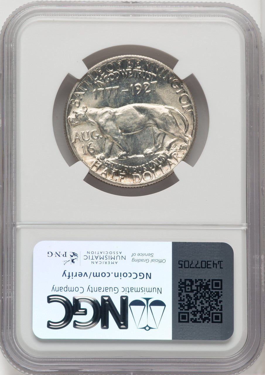 1927 50C Vermont Commemorative Silver NGC MS66