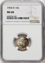 1964-D 10C Roosevelt Dime NGC MS68