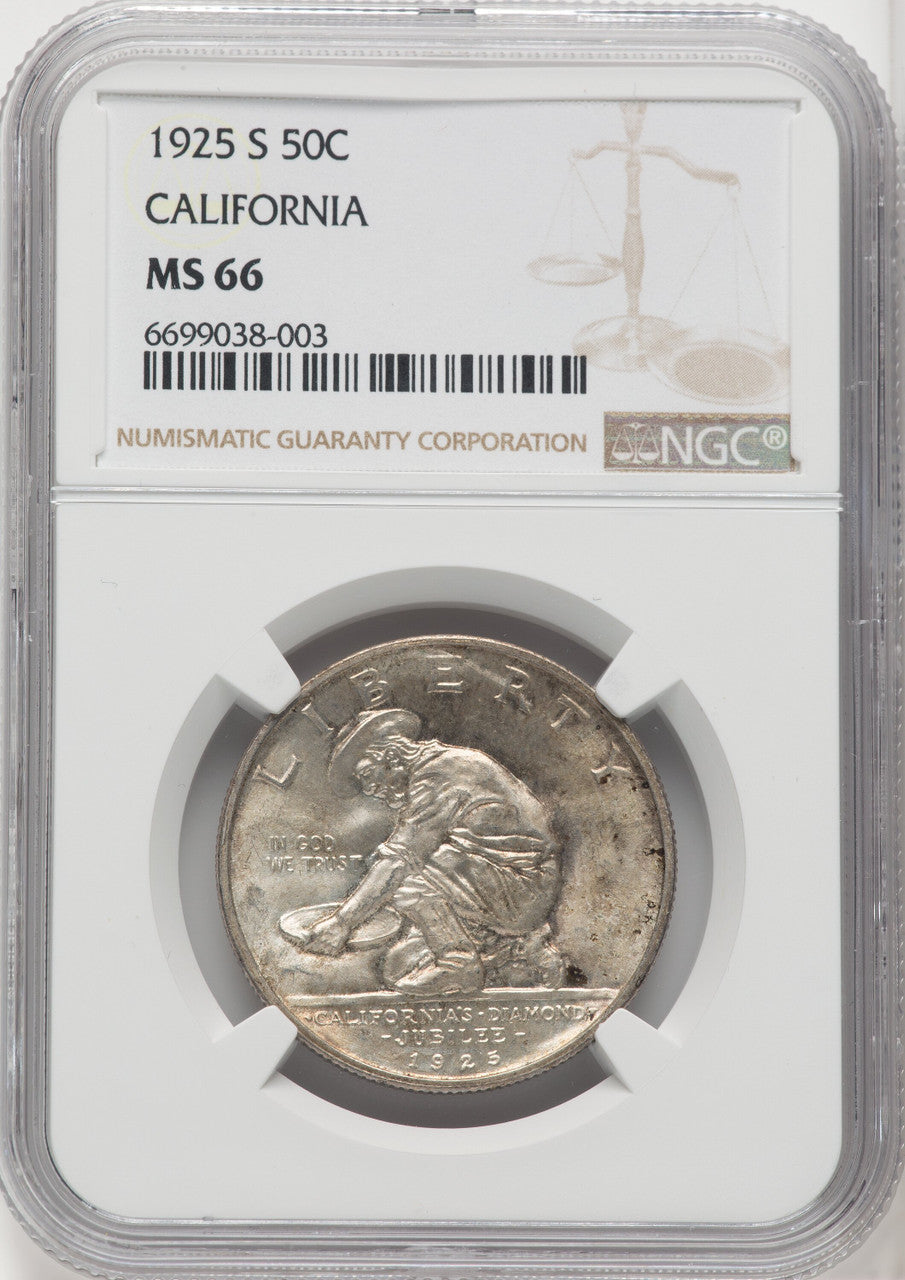 1925-S 50C California Commemorative Silver NGC MS66