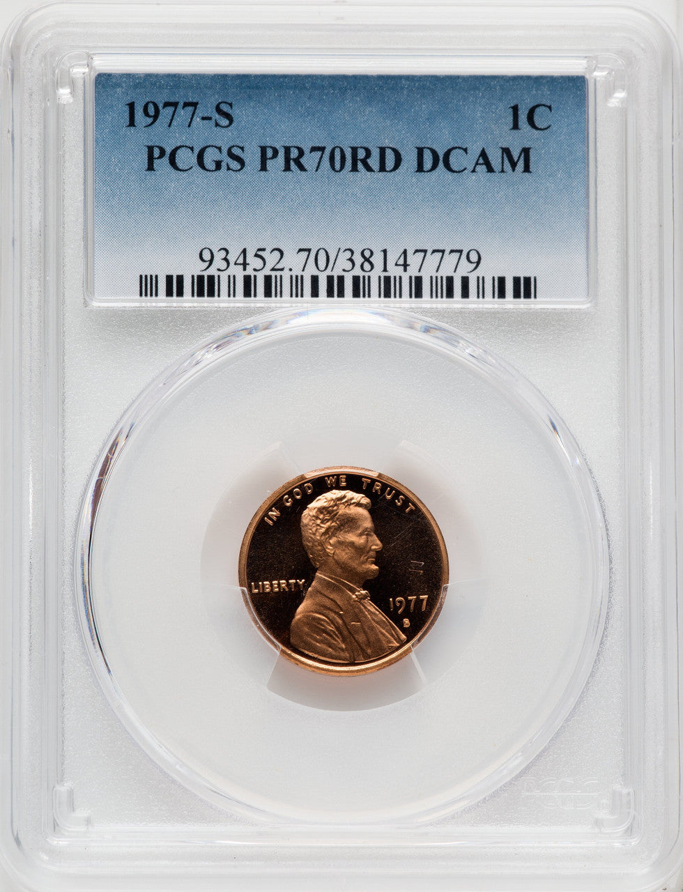 1977-S 1C Proof Lincoln Cent PCGS PR70
