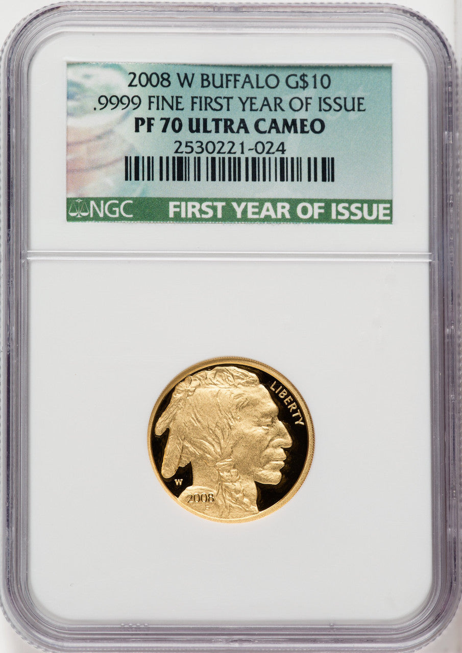 2008-W $10 Quarter-Ounce Gold Buffalo NGC PF70 (504382002)