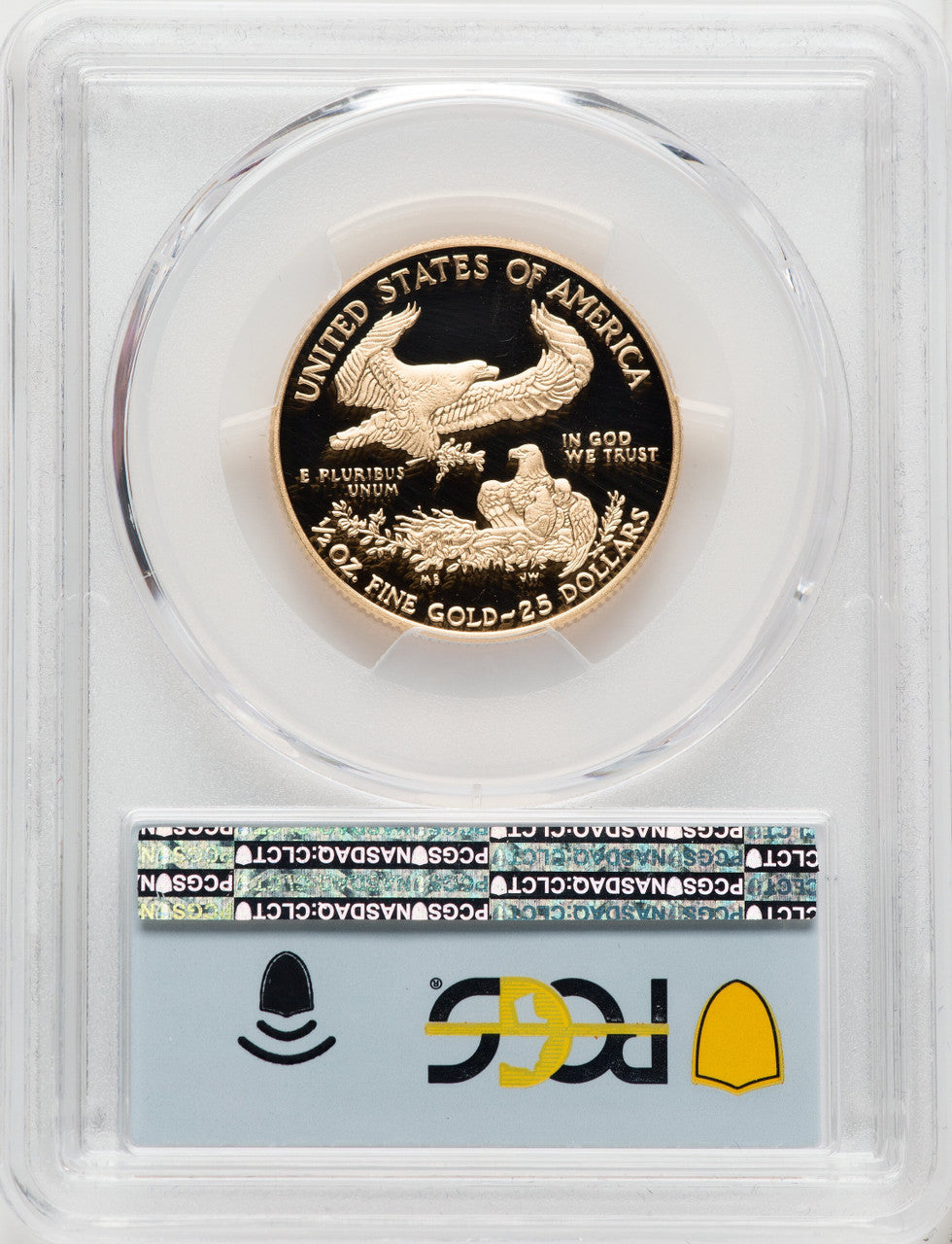 2021-W G$25 Half Ounce Gold Eagle Type One First Day of Issue FDI Flag PCGS PR70