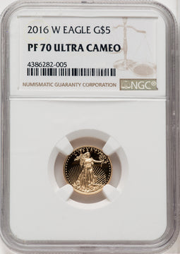 2016-W 4-Coin Set Gold American Eagle Brown Label NGC PF70