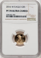 2016-W 4-Coin Set Gold American Eagle Brown Label NGC PF70