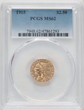 1915 $2.50 Indian Quarter Eagle PCGS MS62 (762928103)