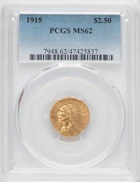 1915 $2.50 Indian Quarter Eagle PCGS MS62 (517992224)