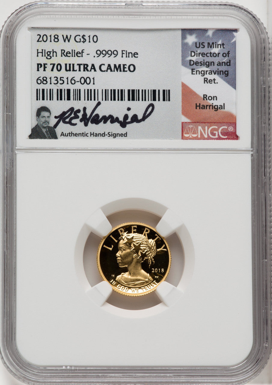 2018-W $10 American Liberty High Relief Ron Harrigal NGC PF70