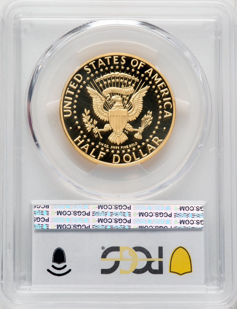 2014-W 50C Kennedy Gold 50th Anniversary Blue Gradient Proof Kennedy Half Dollar PCGS PR70