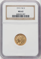 1913 $2.50 Indian Quarter Eagle NGC MS62 (765240004)