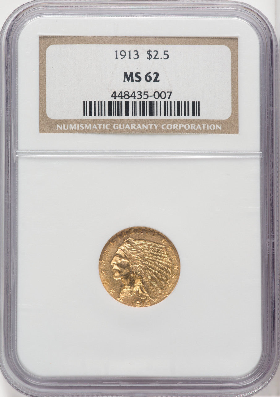 1913 $2.50 Indian Quarter Eagle NGC MS62 (765240004)
