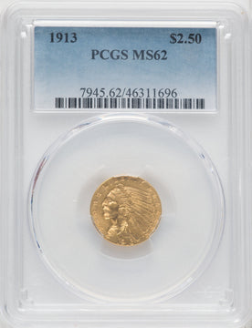 1913 $2.50 Indian Quarter Eagle PCGS MS62