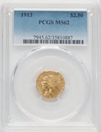 1913 $2.50 Indian Quarter Eagle PCGS MS62 (764598008)