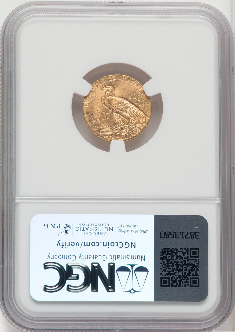 1908 $2.50 Indian Quarter Eagle NGC MS66