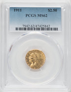 1911 $2.50 Indian Quarter Eagle PCGS MS62 (517992220)