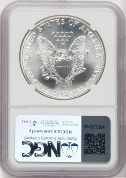 1990 S$1 Silver Eagle NGC MS70