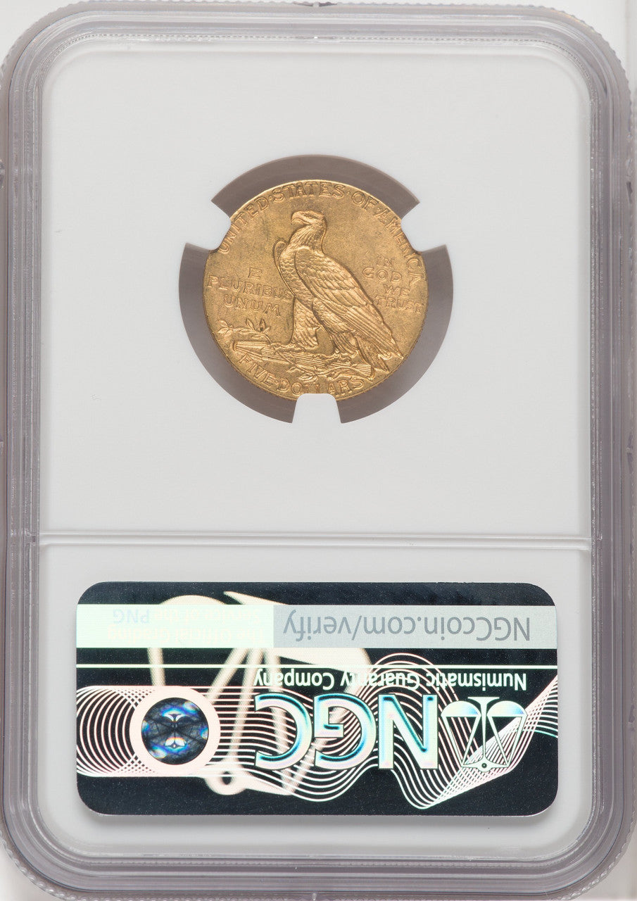 1911-S $5 Indian Half Eagle NGC MS63