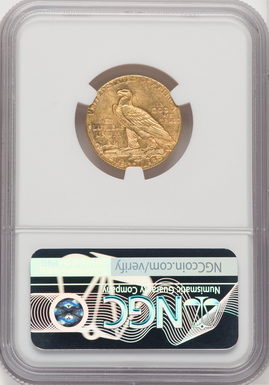 1914-D $5 Indian Half Eagle NGC MS62