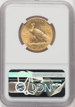 1908 $10 MOTTO Indian Eagle NGC MS64