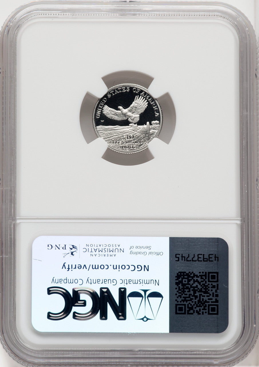 2000-w $10 Tenth-Ounce Platinum Brown Label NGC PF70 (765521013)