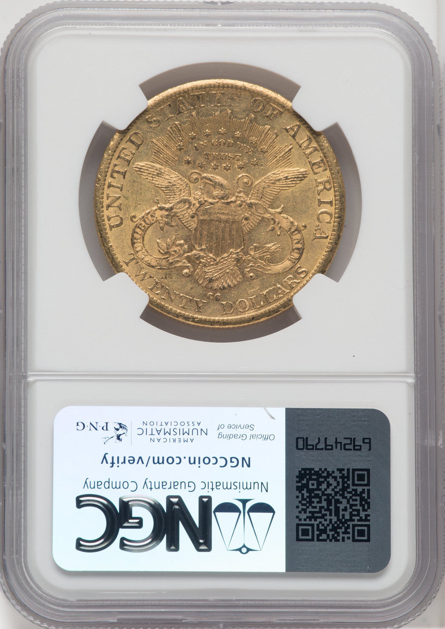 1883-CC $20 Liberty Double Eagle NGC MS60