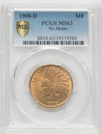 1908-D $10 NO MOTTO Indian Eagle PCGS MS63