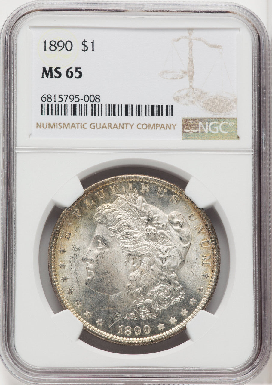 1890 $1 Morgan Dollar NGC MS65