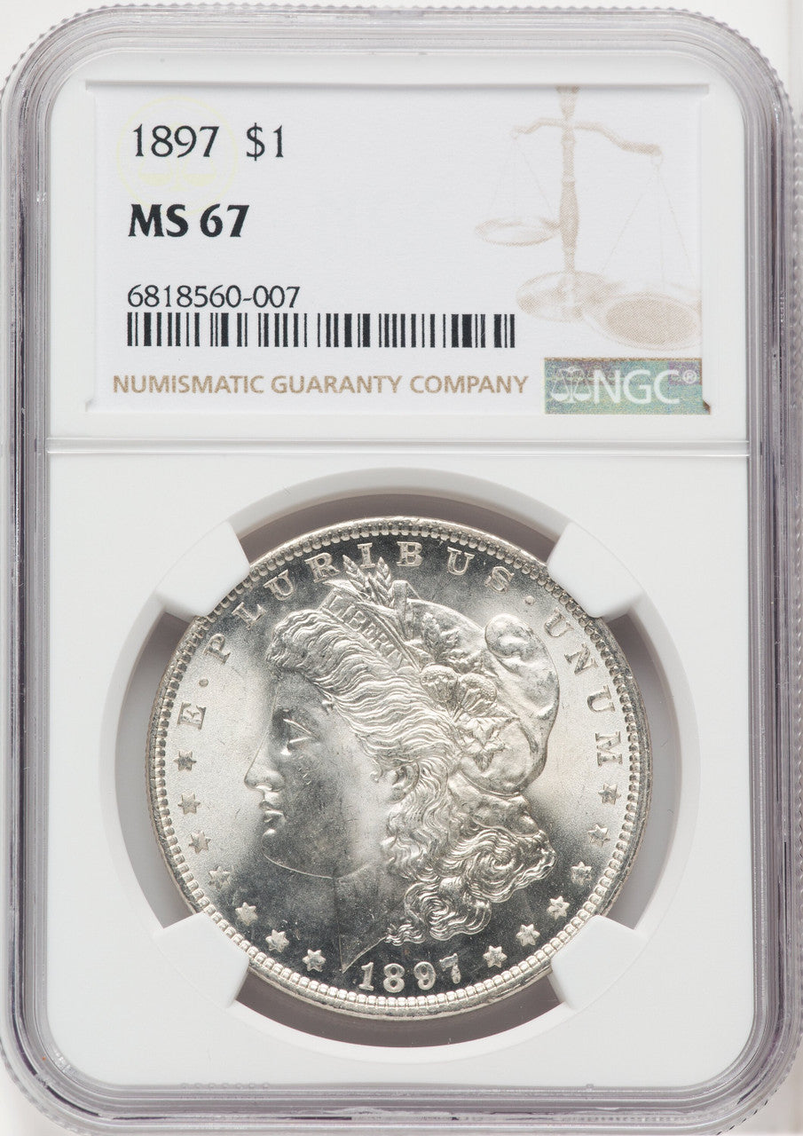 1897 $1 Morgan Dollar NGC MS67