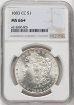 1883-CC $1 Morgan Dollar NGC MS66+
