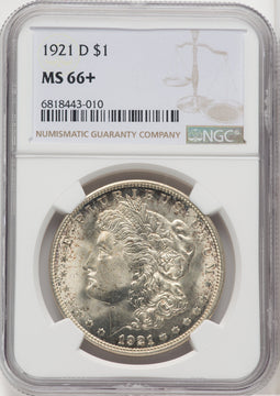 1921-D $1 Morgan Dollar NGC MS66+