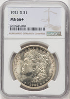 1921-D $1 Morgan Dollar NGC MS66+
