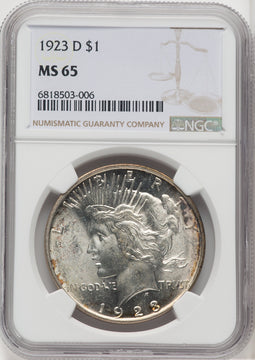 1923-D $1 Peace Dollar NGC MS65 (766416027)