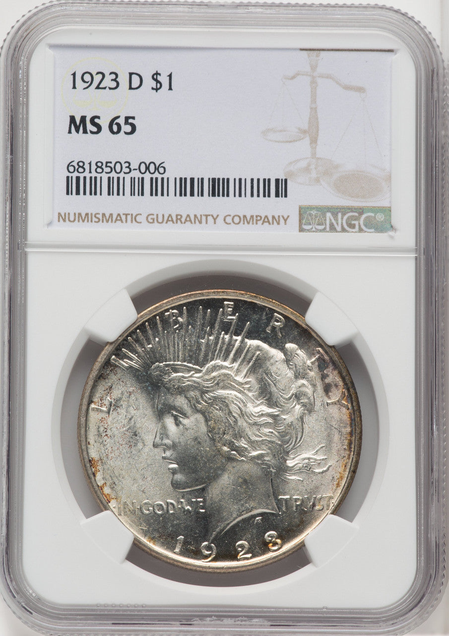 1923-D $1 Peace Dollar NGC MS65 (766416027)