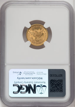 1873 $2.50 Closed 3 Liberty Quarter Eagle NGC MS64 (766416028)