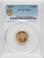 1898 $2.50 Liberty Quarter Eagle PCGS MS67